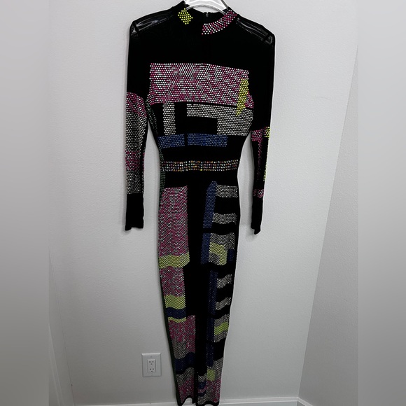 DOLLS KILL Mesh Embellished Jumpsuit Women’s Sz L - Picture 7 of 7